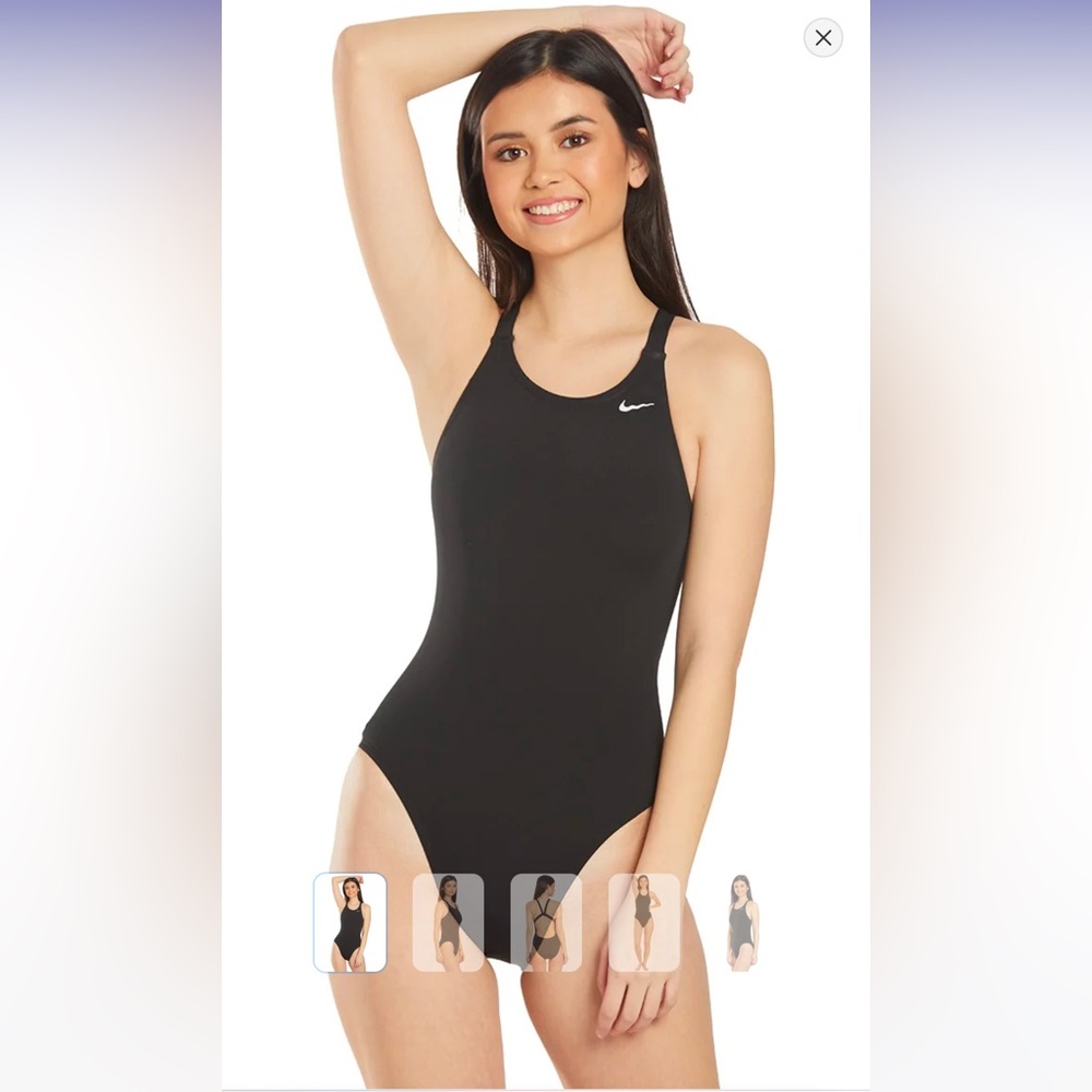 Nike one piece bathing suit open back